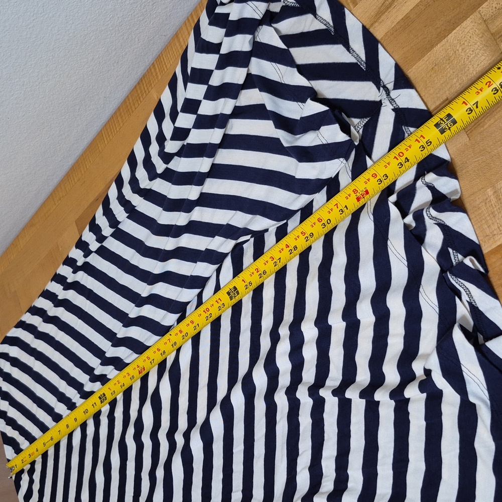 5/48 Striped Blue & White Maxi Skirt - Picture 3 of 5